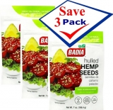Badia Organic Hulled Hemp Seeds 7 oz Pack of 3